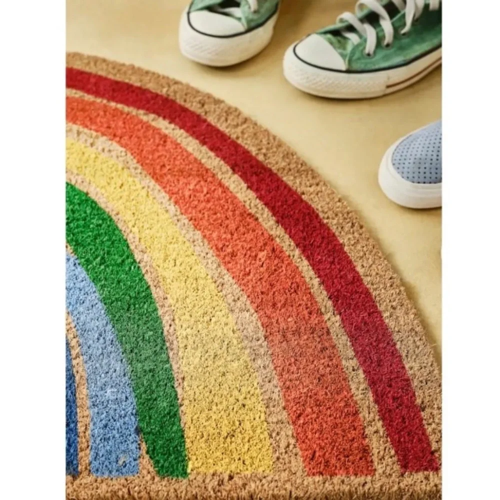 IKEA PILLEMARK Rainbow Door Mat Indoor Outdoor NEW NWT Colorful